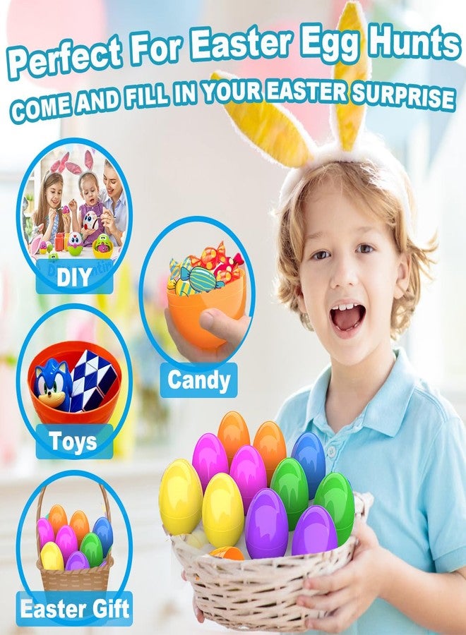 CALEST 12 Pcs Jumbo Easter Eggs, 6 Inch Fillable Plastic Easter Eggs Bright Color for Easter Hunt Party Supplies, Large Colorful Easter Eggs for Toddler Toy, Basket Stuffers, Toys Filling Treats - Image 3
